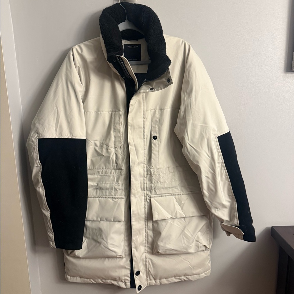 Nautica Men’s Two-Tone Winter Parka Coat – Size L